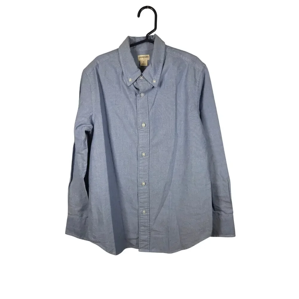 Crewcuts Dress Shirt Boys 8 Blue Long Sleeve Button Down		HK850